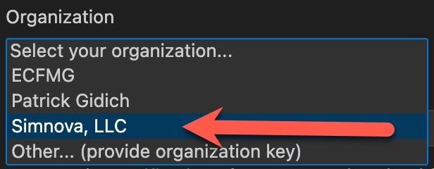 Simnova Key Selection